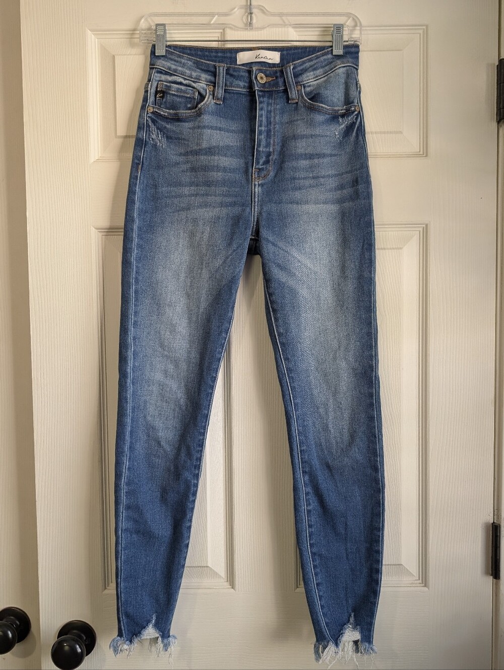KanCan High Waist Skinny Jeans with Frayed Hem Size 3/25